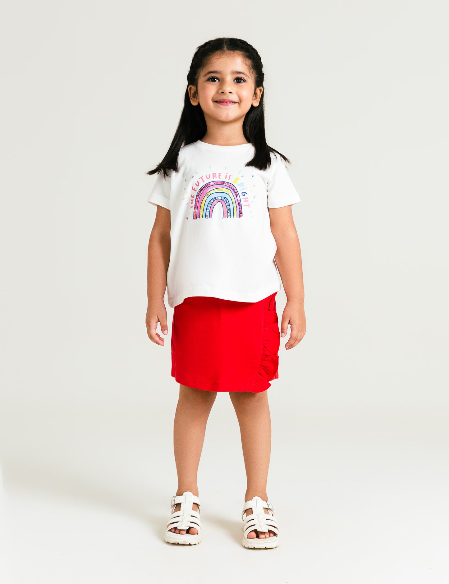 SEQUINED RAINBOW GRAPHIC T-SHIRT