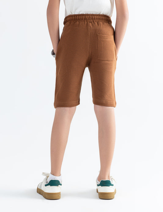 BASIC RIBBED KNIT SHORTS