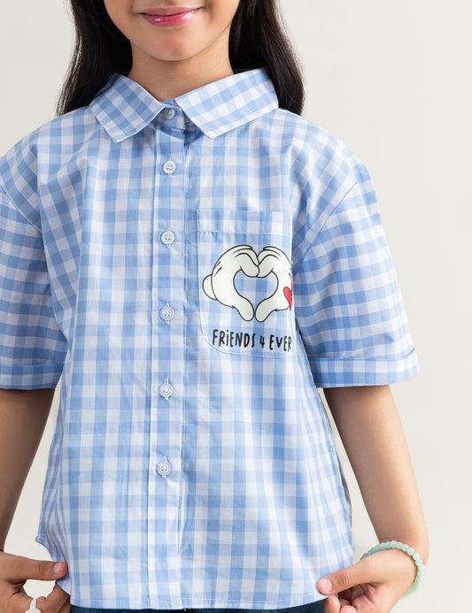 FRIENDS FOREVER CHECKERED TOP