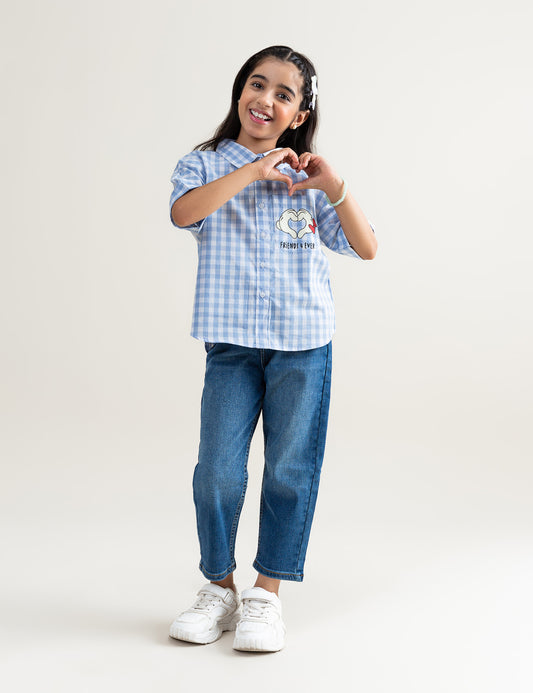 FRIENDS FOREVER CHECKERED TOP