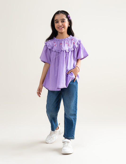 EMBROIDERED TOP