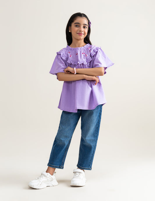 EMBROIDERED TOP