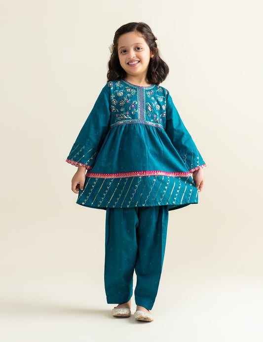 2 PIECE SEQUIN EMBROIDERED SUIT