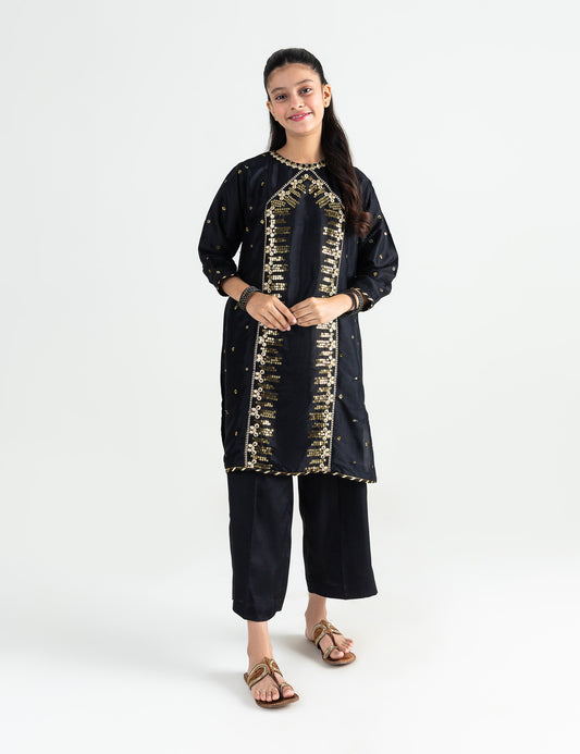 2 PIECE ALLOVER SEQUIN EMBROIDERED SUIT