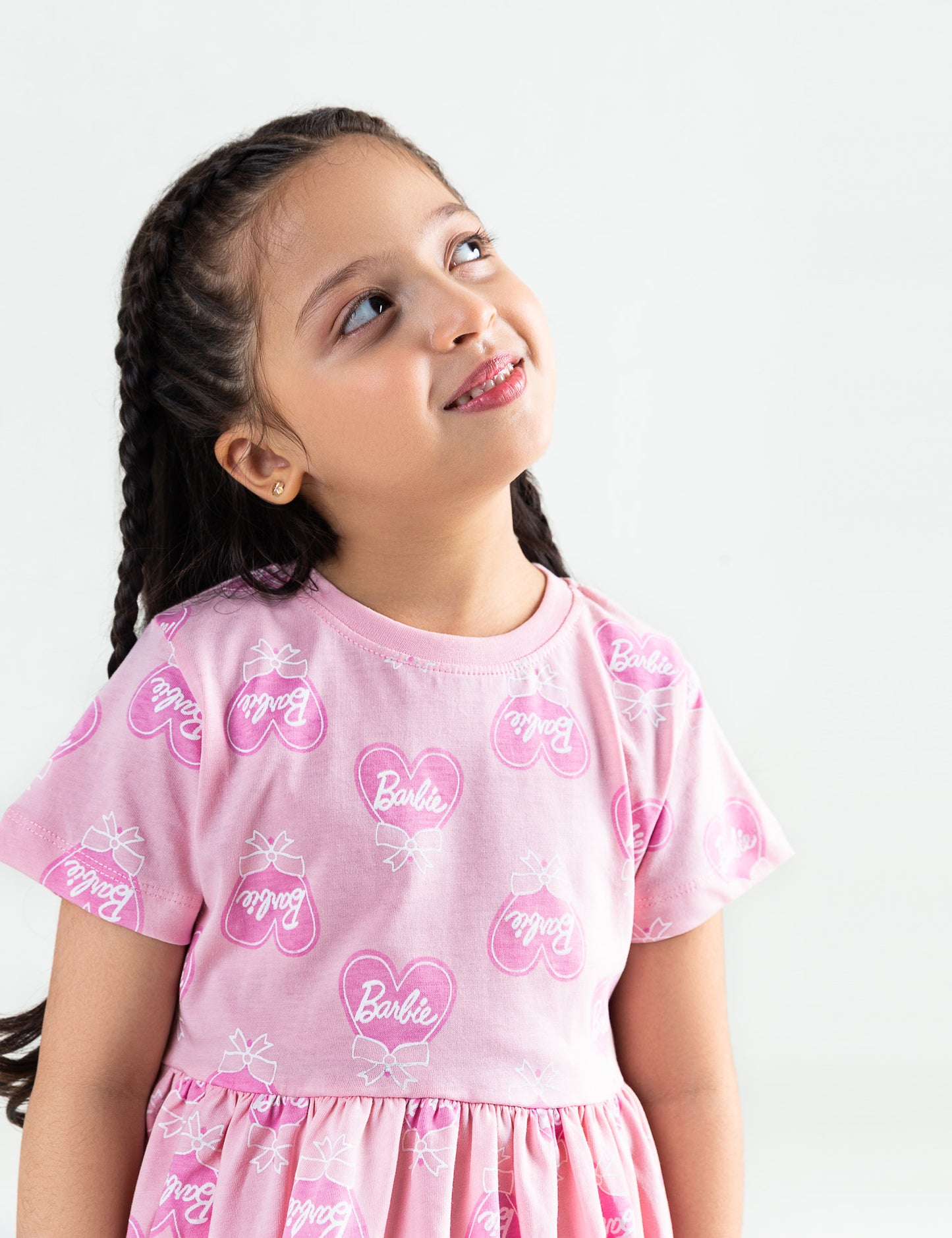 ALLOVER BARBIE PRINTED DRESS