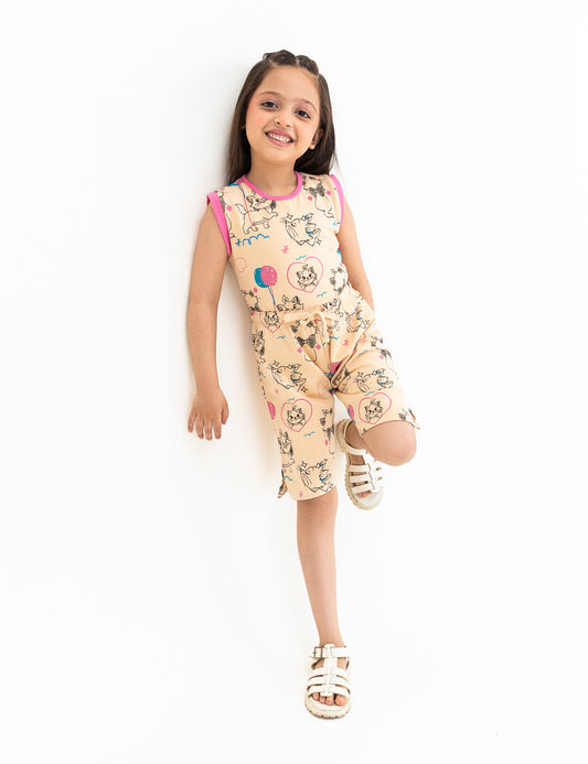 MARRIE KITTY PRINTED JUMPSUIT