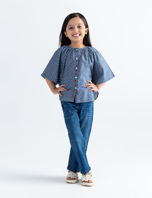 ALLOVER HEART PRINTED TOP