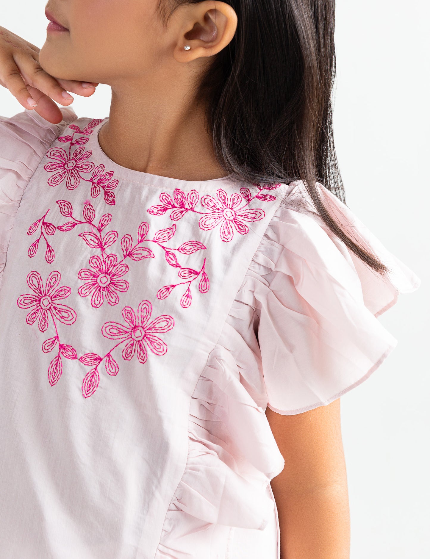2 PIECE FLORAL EMBROIDERED SUIT
