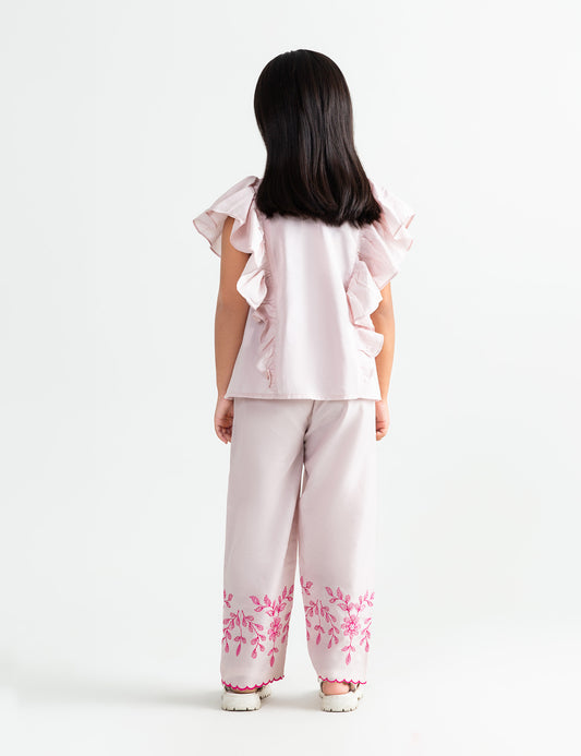 2 PIECE FLORAL EMBROIDERED SUIT