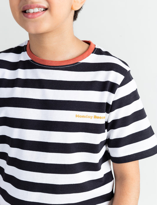 MONDAY RESCUE STRIPED T-SHIRT