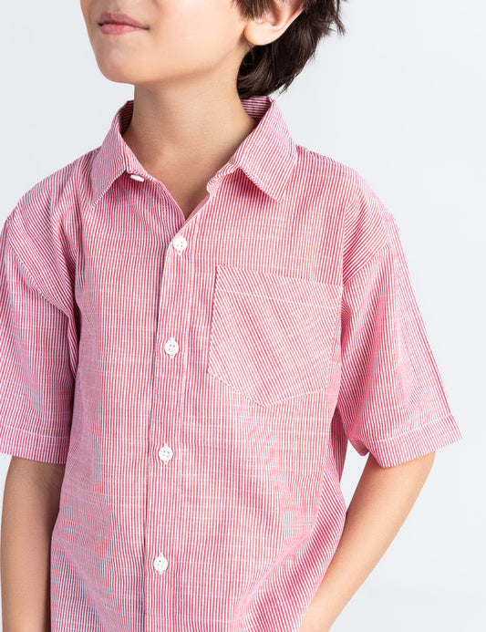 STRIPED BUTTON DOWN SHIRT