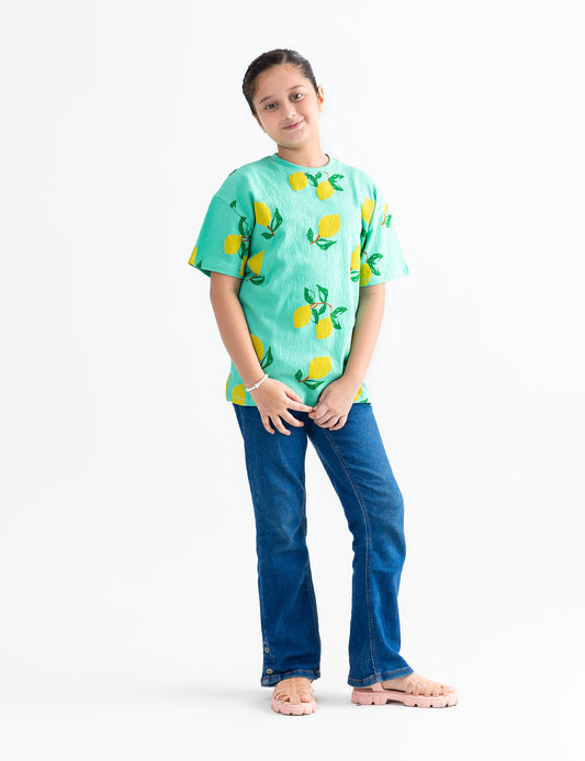 ALLOVER LEMONS PRINTED T-SHIRT
