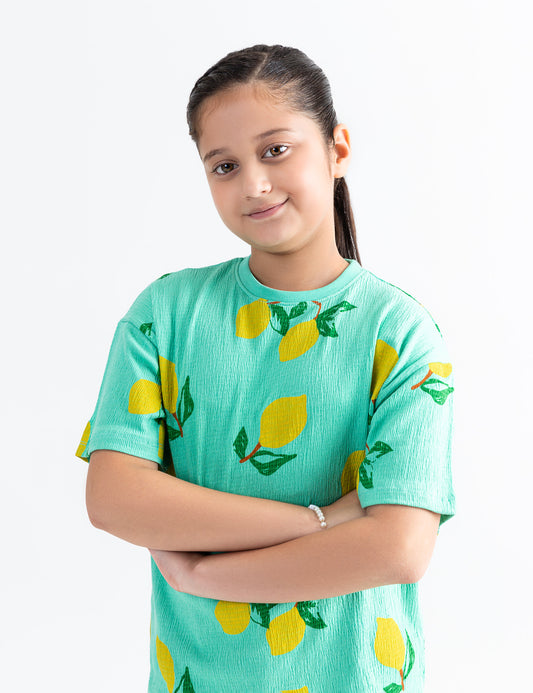ALLOVER LEMONS PRINTED T-SHIRT