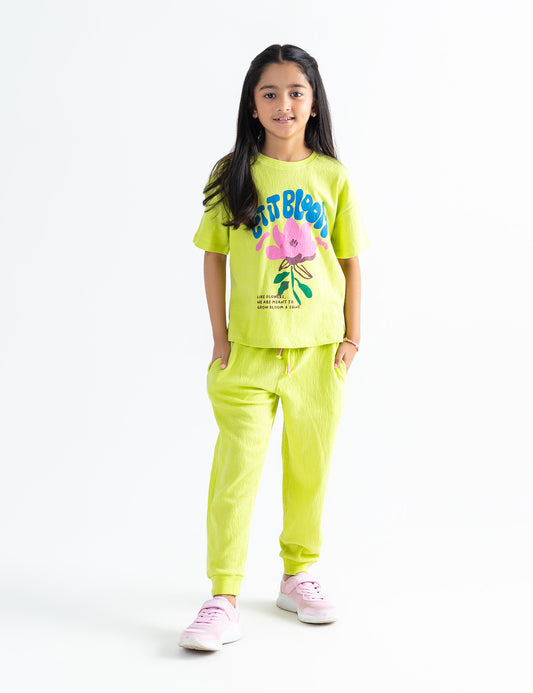 2 PIECE LET IT BLOOM PRINTED SUIT