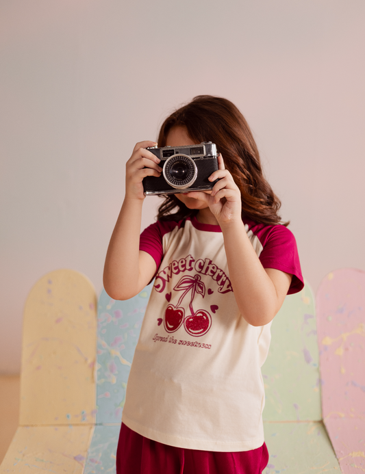 2 PIECE SWEET CHERRY GRAPHIC SUIT