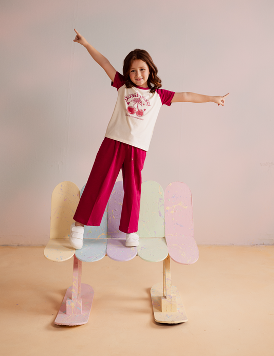 2 PIECE SWEET CHERRY GRAPHIC SUIT
