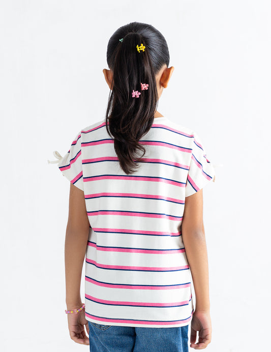 EMBROIDERED STRIPED T-SHIRT