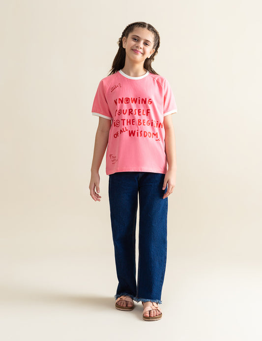 SELF AWARE PRINTED T-SHIRT