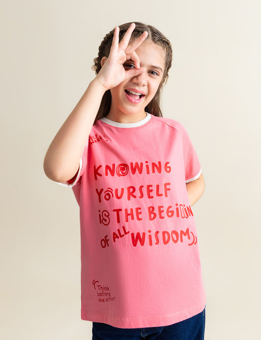 SELF AWARE PRINTED T-SHIRT