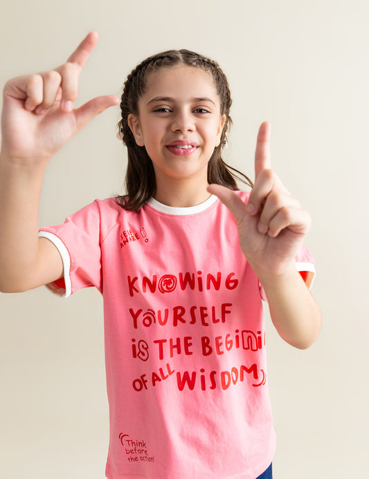 SELF AWARE PRINTED T-SHIRT
