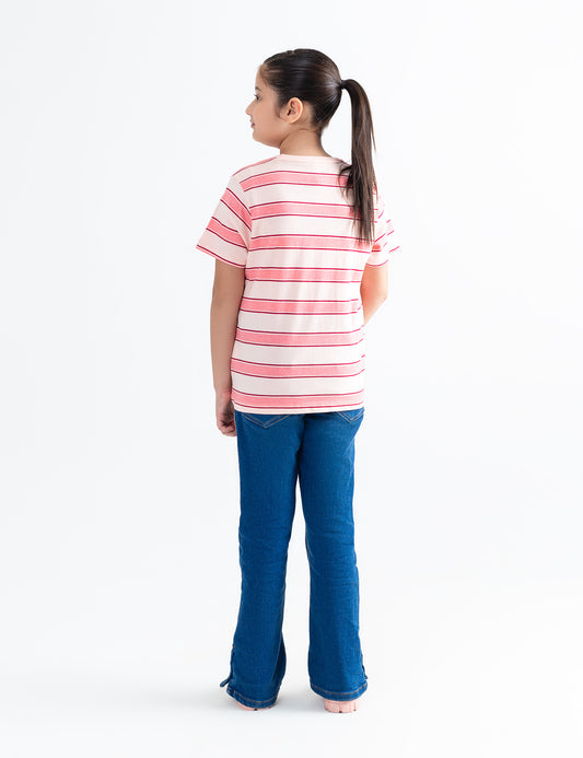FLORAL EMBROIDERED T-SHIRT FOR GIRLS