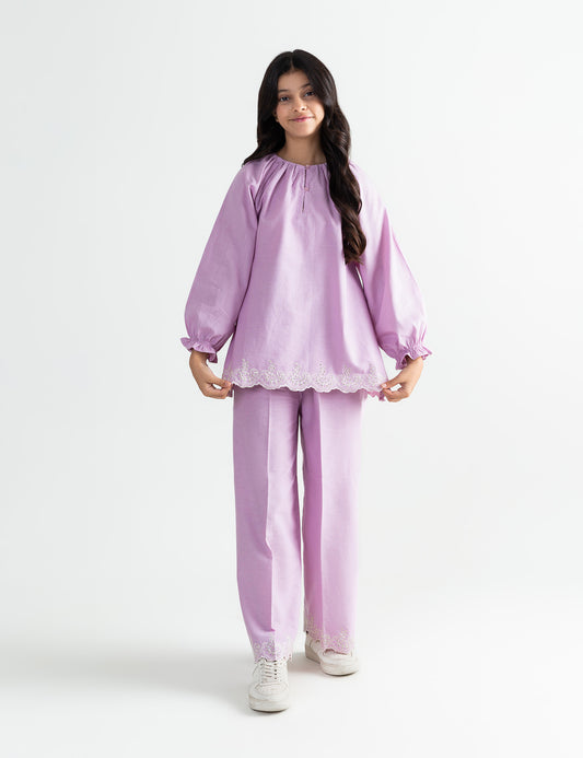 EMBROIDERED HEM DRESS