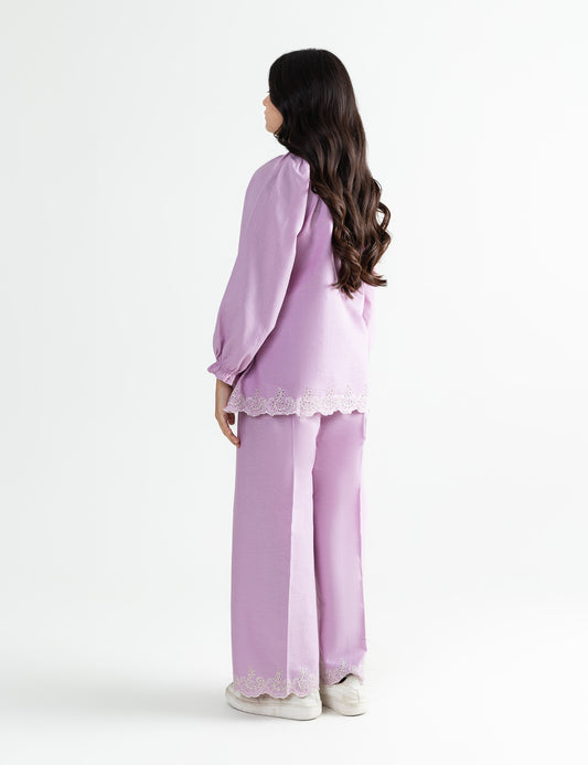 EMBROIDERED HEM DRESS