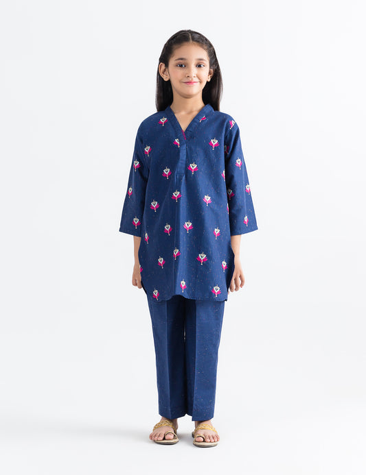 2 PIECE FLORAL EMBROIDERED SUIT