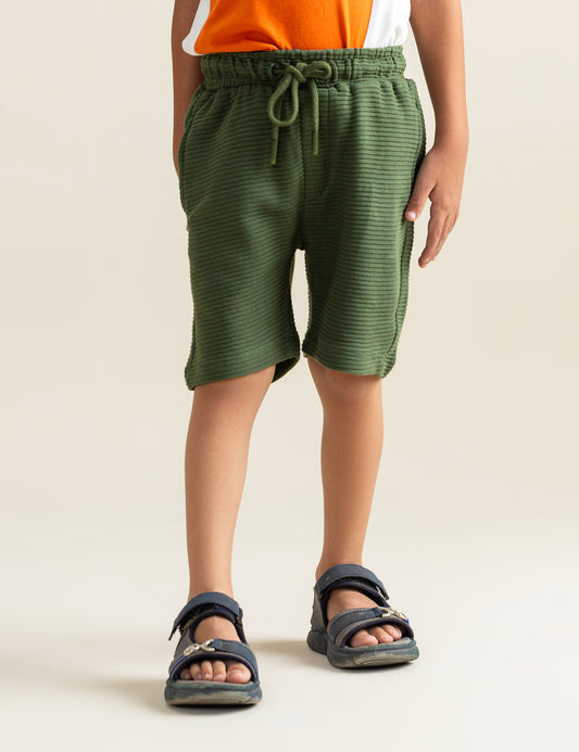 RIB KNIT SHORTS