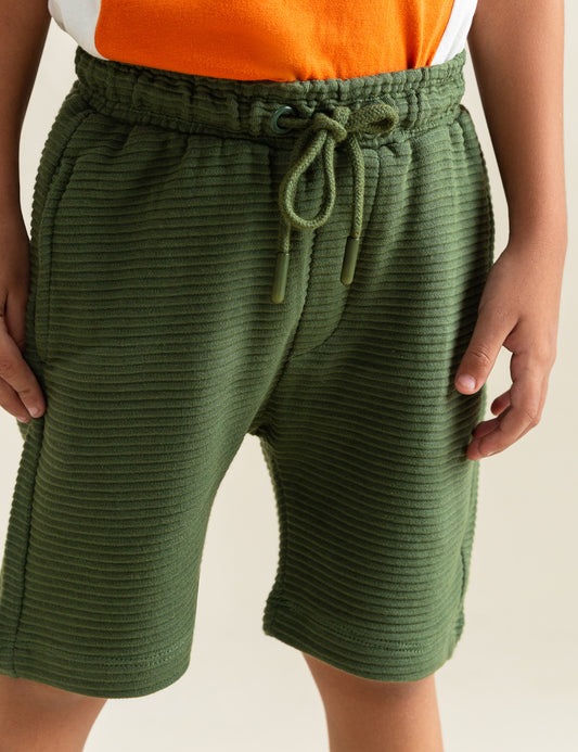 RIB KNIT SHORTS