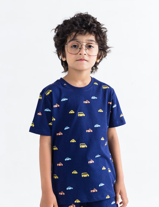 2 PIECE CARS PRINTED SUIT