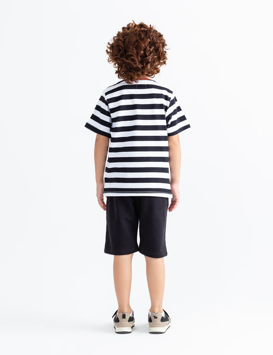MONDAY RESCUE STRIPED T-SHIRT