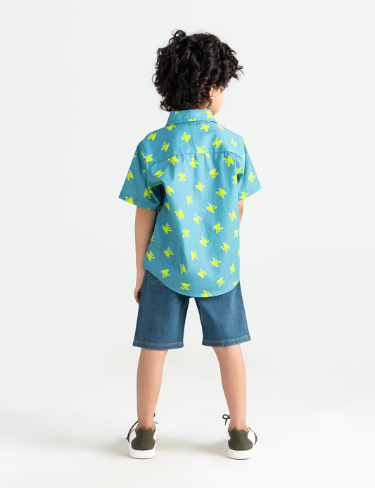 ALLOVER CRABS PRINTED SHIRT