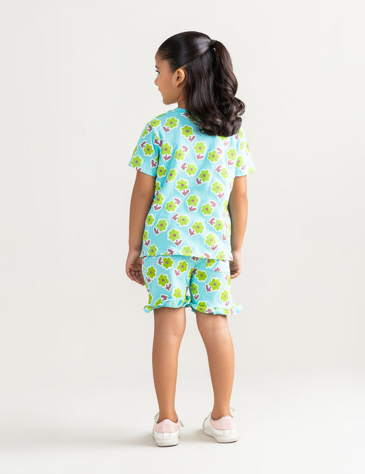 2 PIECE FLORAL PRINTED SUIT