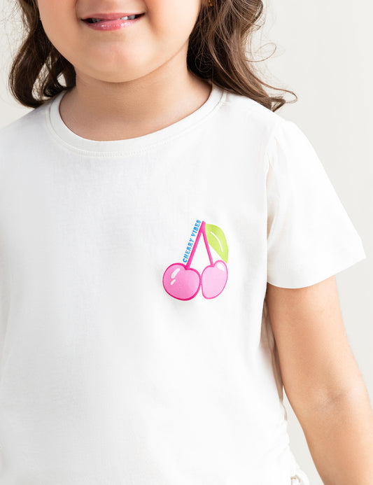 CHERRY VIBES PRINTED T-SHIRTS
