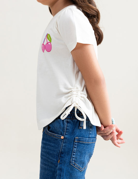 CHERRY VIBES PRINTED T-SHIRTS