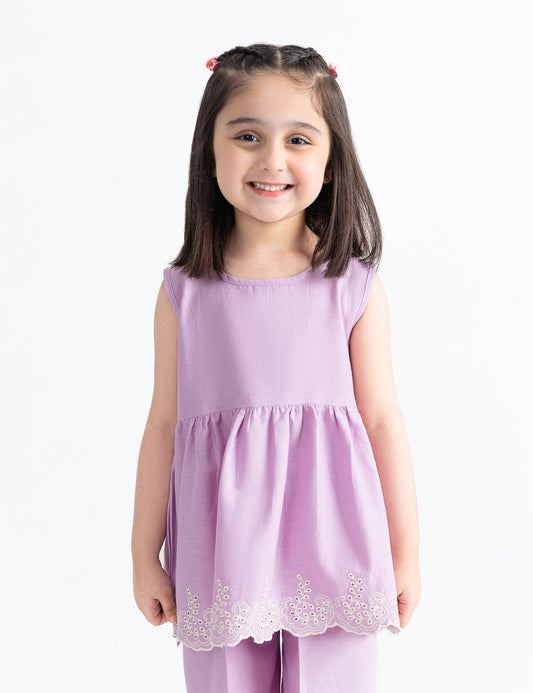 SLEEVELESS EMBROIDERED HEM DRESS
