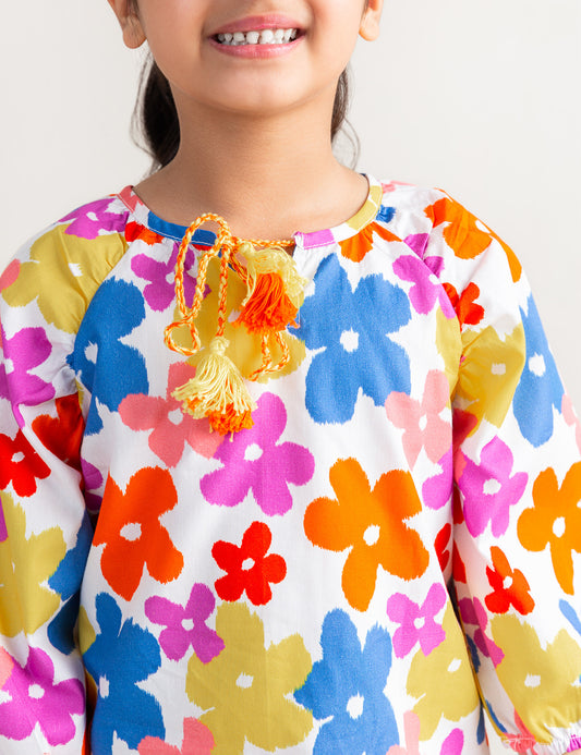 2 PIECE FLORAL PRINTED SUIT