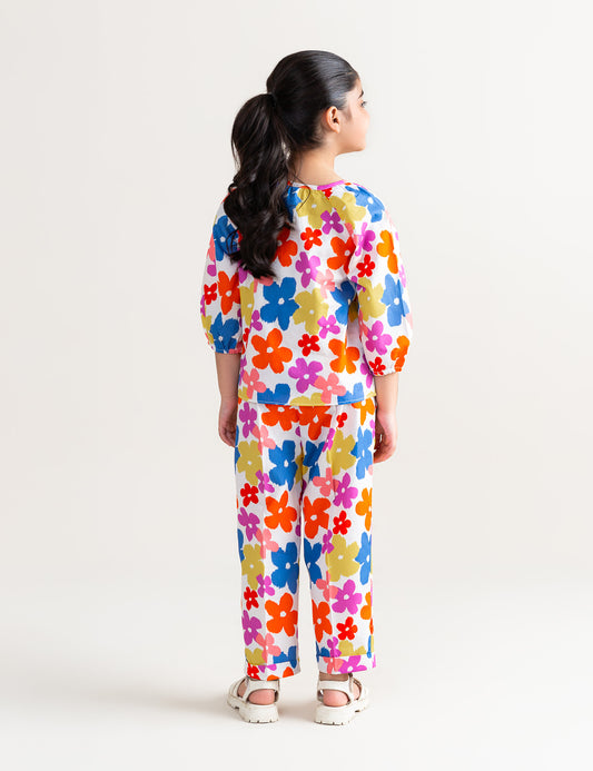 2 PIECE FLORAL PRINTED SUIT