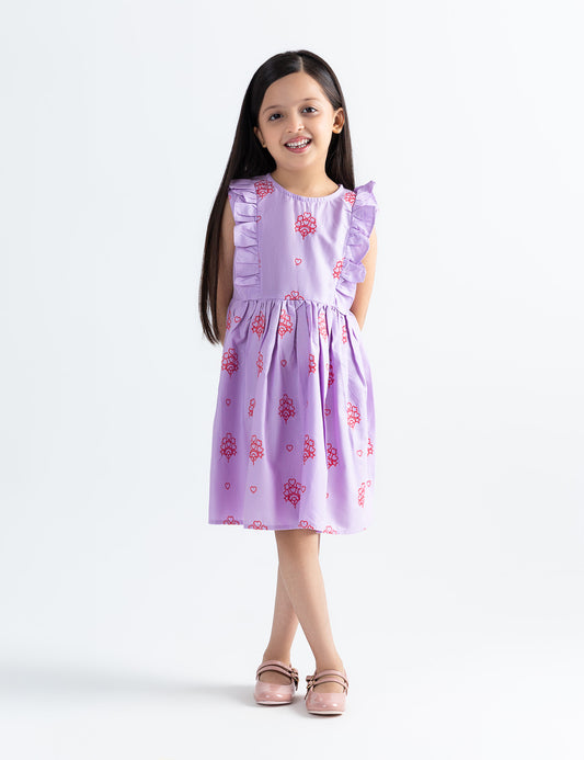 HEART PRINTED DRESS