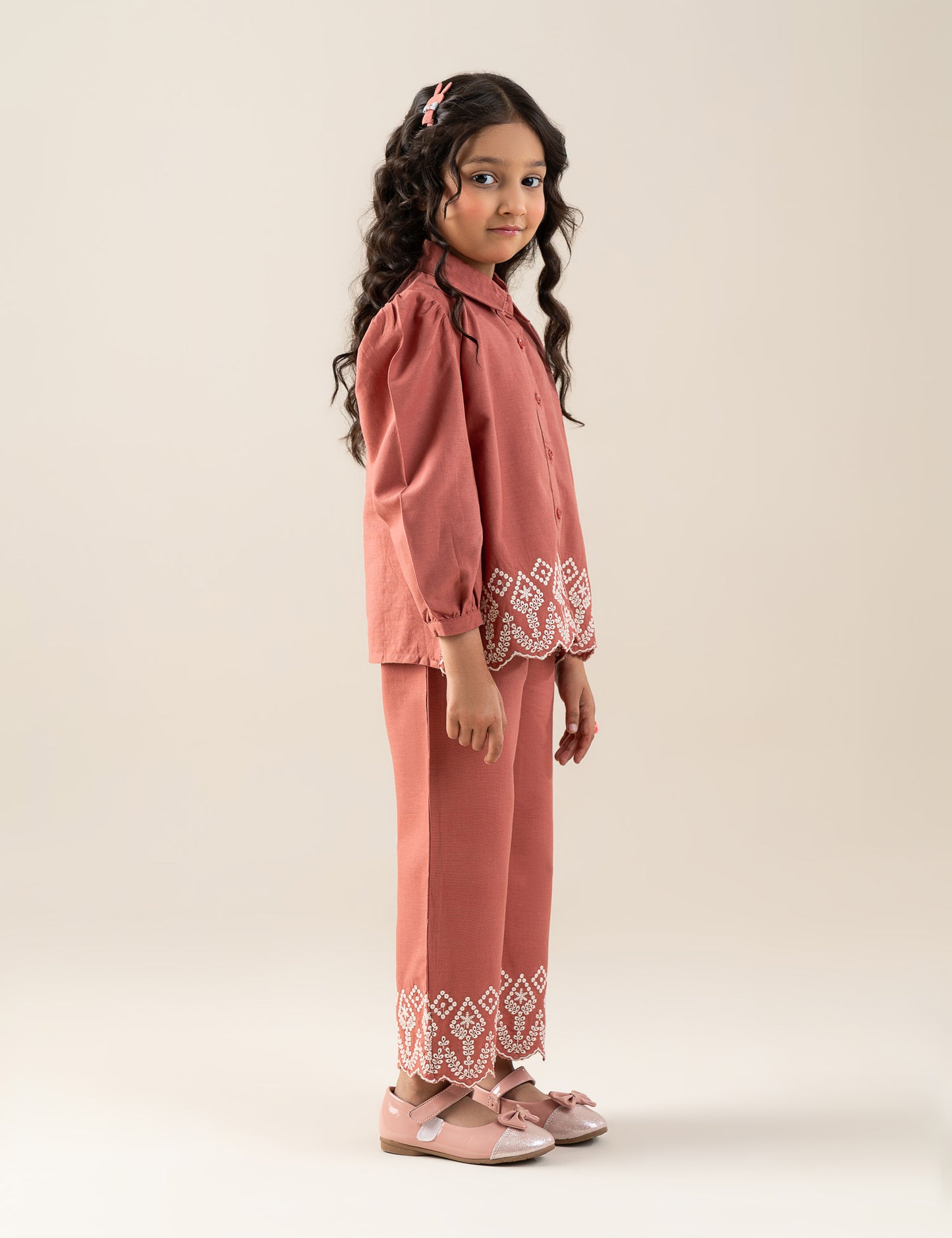 2 PIECE FLORAL EMBROIDERED SUIT