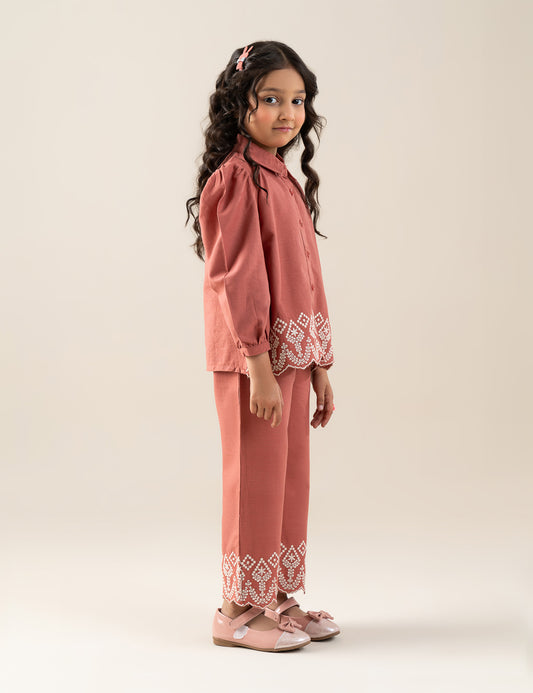 2 PIECE FLORAL EMBROIDERED SUIT