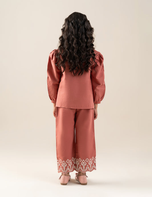 2 PIECE FLORAL EMBROIDERED SUIT