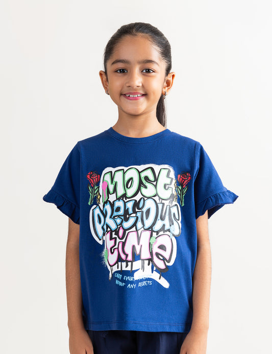 MOST PRECIOUS TIME PRINTED T-SHIRT