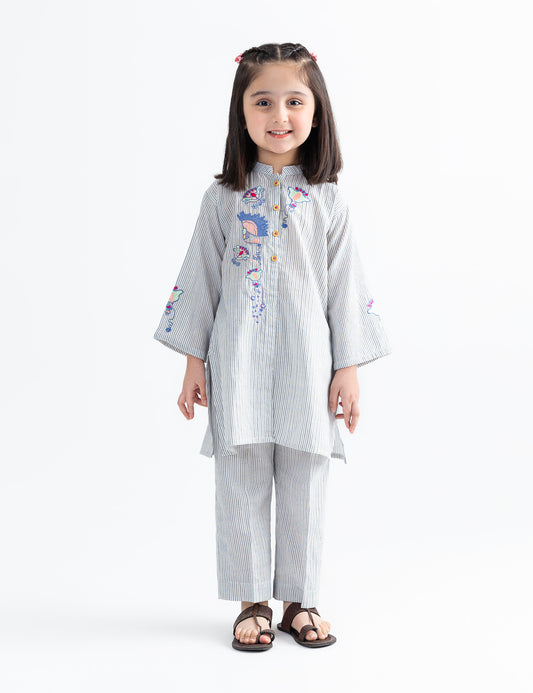 2 PIECE FLORAL EMBROIDERED SUIT