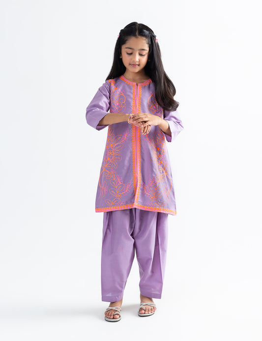 2 PIECE FLORAL EMBROIDERED SUIT