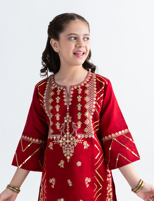 2 PIECE SEQUIN EMBROIDERED SUIT