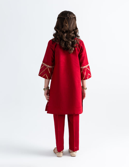 2 PIECE SEQUIN EMBROIDERED SUIT