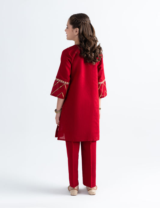 2 PIECE SEQUIN EMBROIDERED SUIT