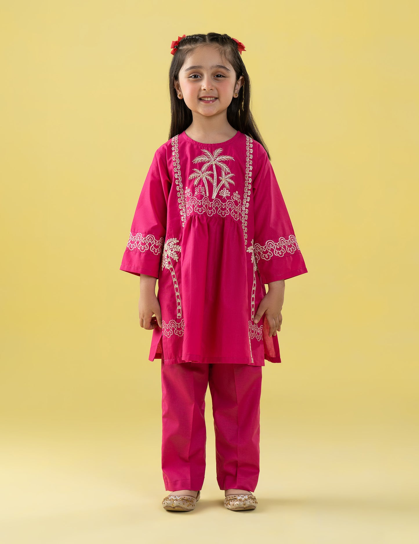 2 PIECE CONTEMPORARY EMBROIDERED SUIT